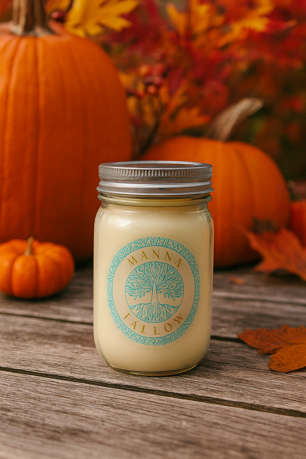 Manna Tallow Candle Hand-Crafted & Poured Artisan Candle – Harvest Glow