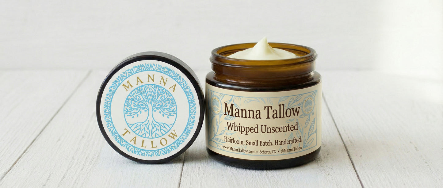 Unscented Whipped Tallow Moisturizer – Grass-Fed Tallow for Dry & Sensitive Skin