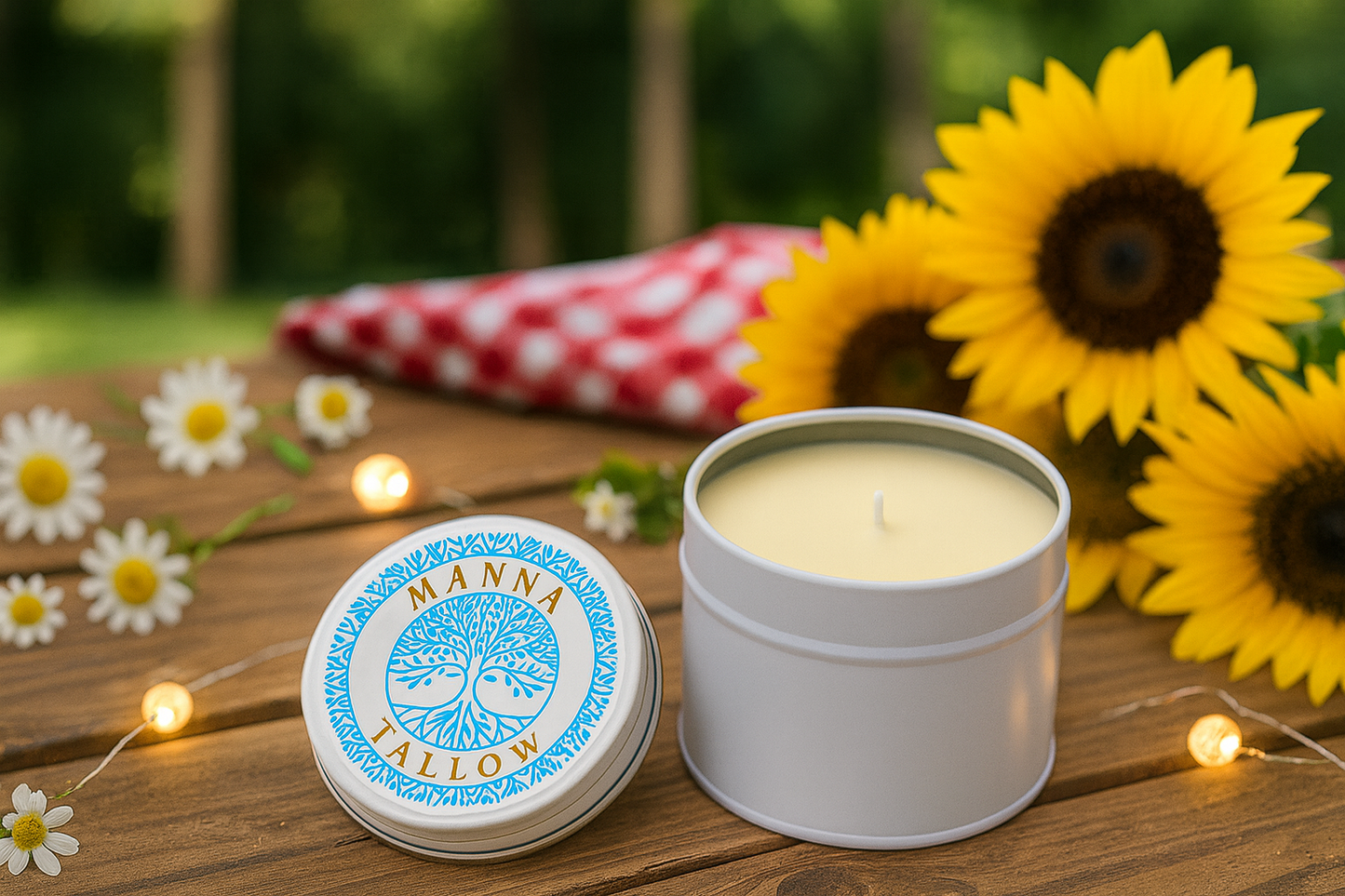 Manna Tallow Candle Hand-Crafted & Poured Artisan Candle – Fruit & Spirit