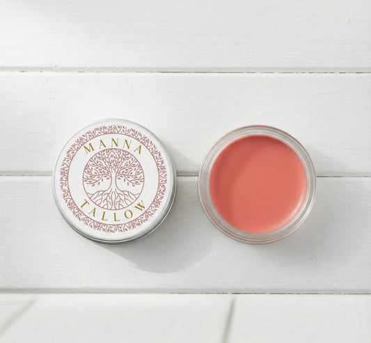 Tallow Lip & Blush Balm - Heirloom Blush Balm with Grass-Fed Tallow (Shade: Fandango)