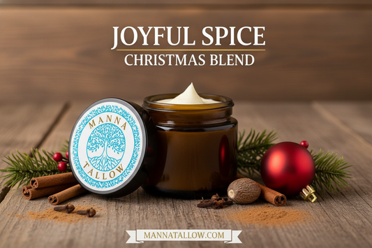 Manna Tallow Whipped Christmas Blends Joyful Spice - Evergreen Blessing- Christmas Morning (Seasonal)