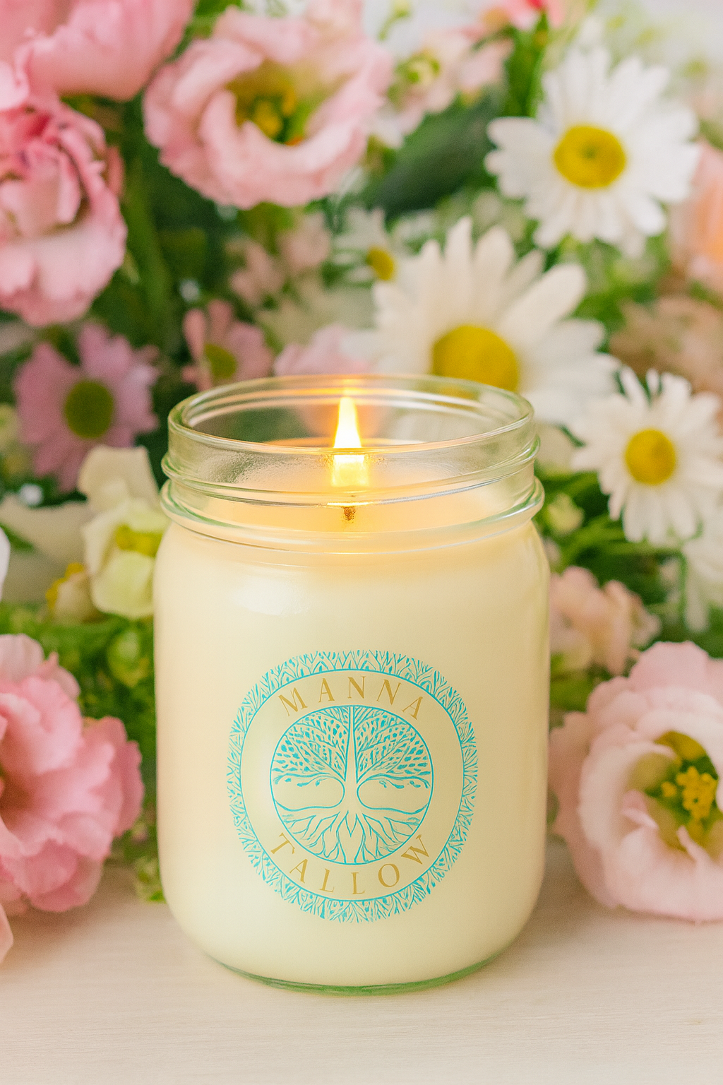 Manna Tallow Candle Hand-Crafted & Poured Artisan Candle – Joyful Bloom