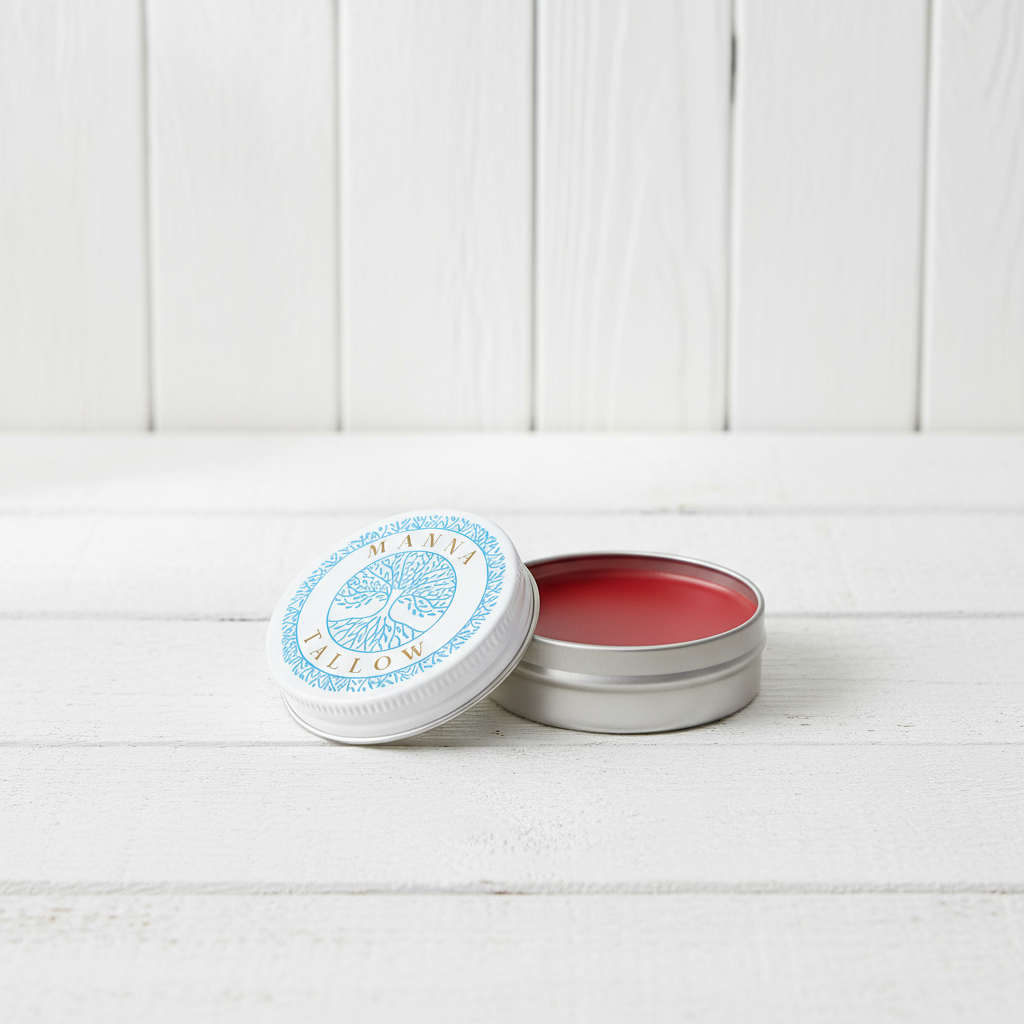 Manna Tallow Blush Balm Make Up 1oz Scarlett