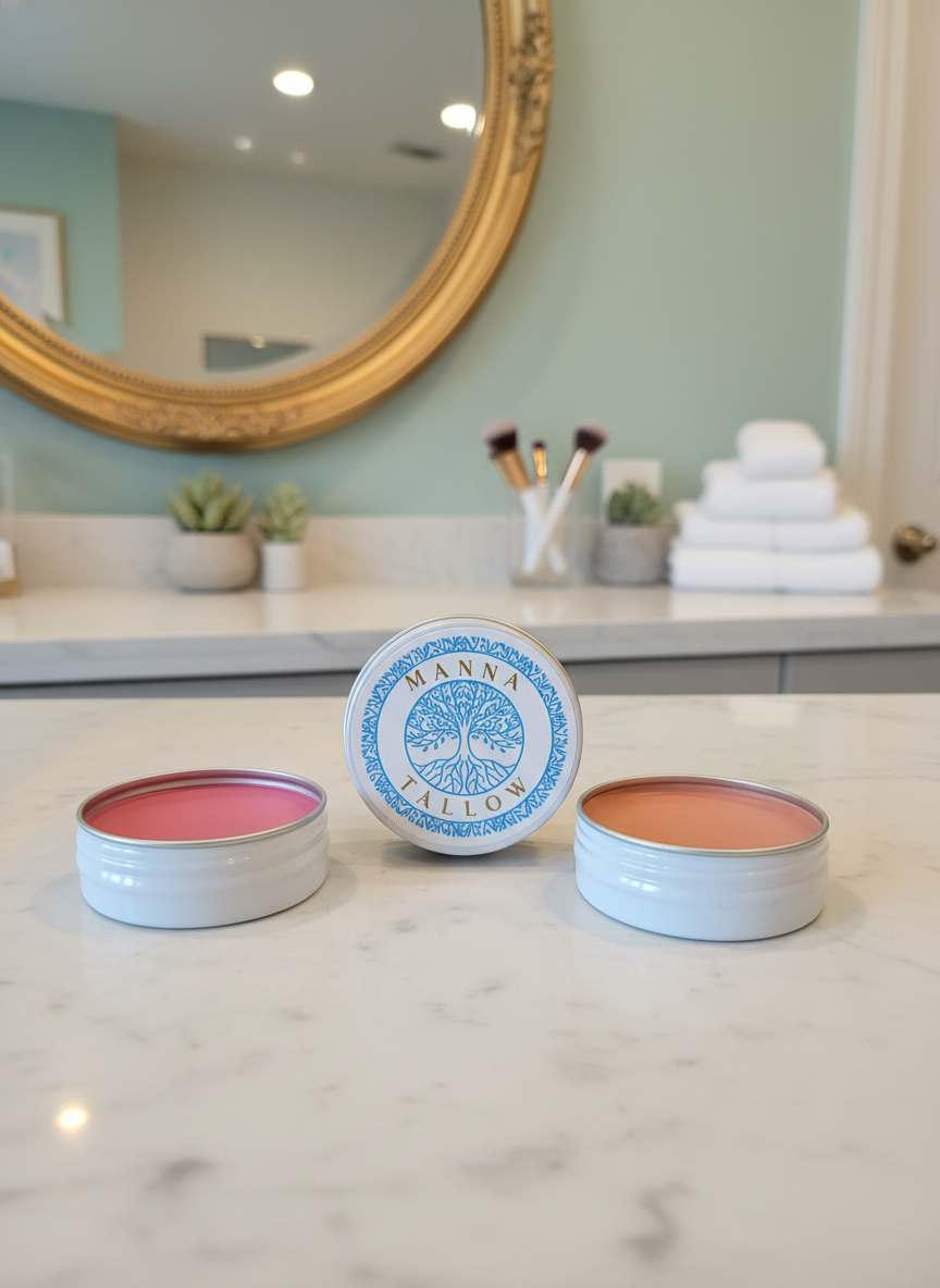 Manna Tallow Blush Balm Make Up 1oz Fandango