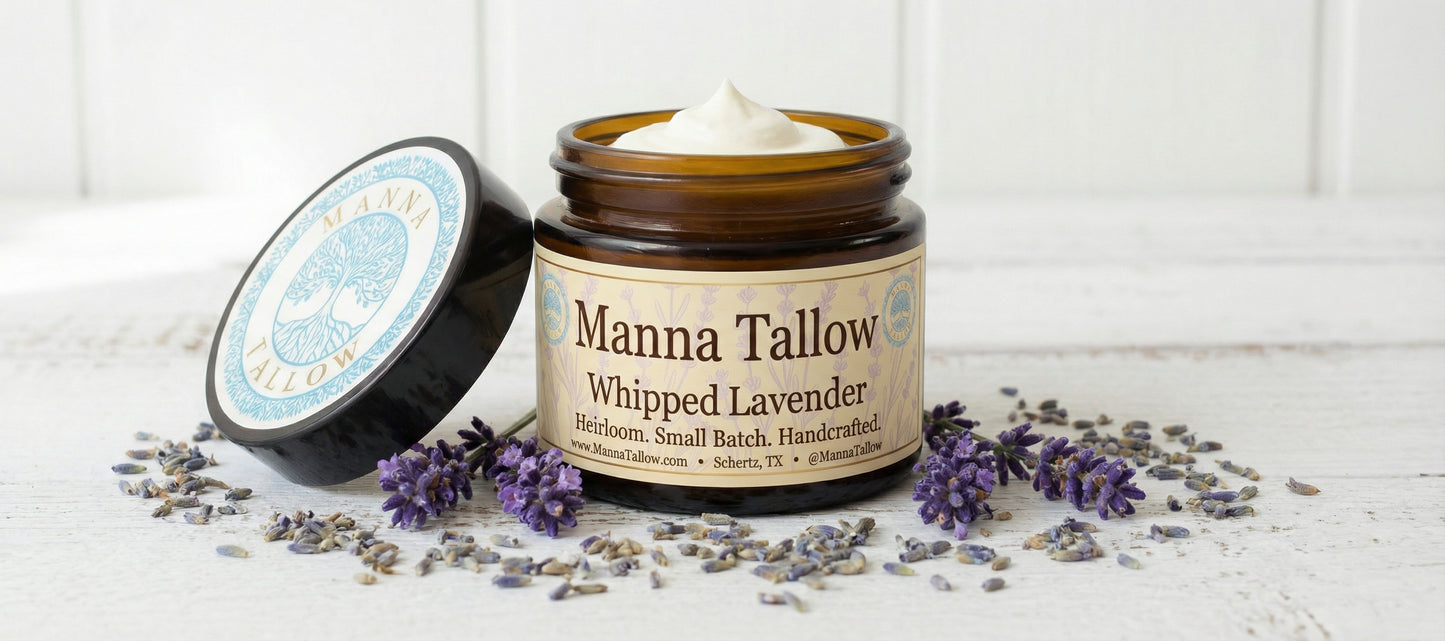 Lavender Whipped Tallow Moisturizer – Grass-Fed Tallow for Dry & Sensitive Skin