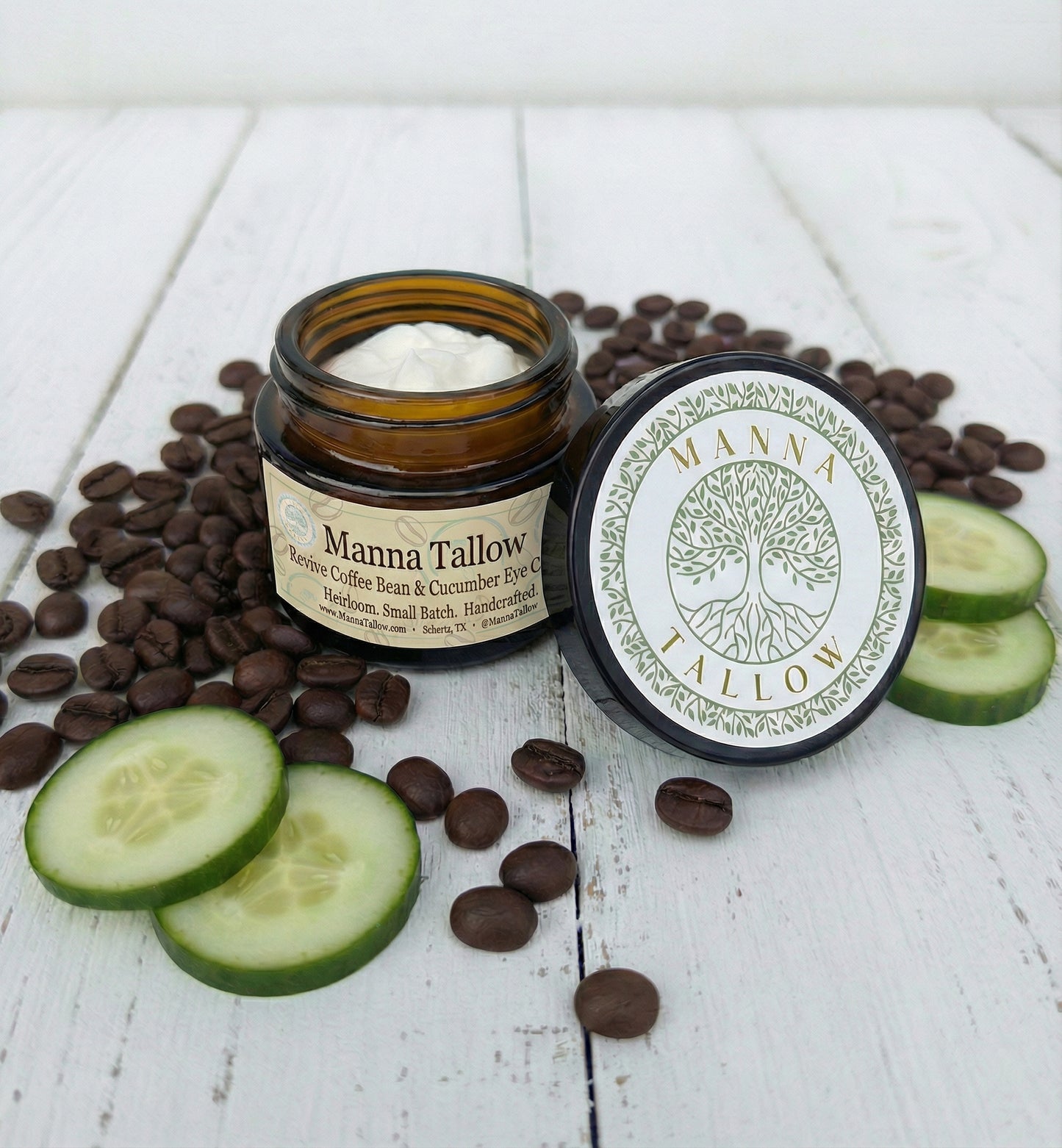 Revive Eye Cream! Whipped Tallow Infused With Cucumber & Coffee