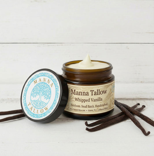 Vanilla Whipped Tallow Moisturizer – Grass-Fed Tallow for Dry & Sensitive Skin