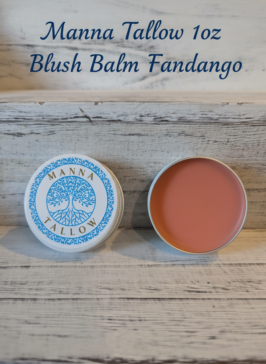 Manna Tallow Blush Balm Make Up 1oz Fandango
