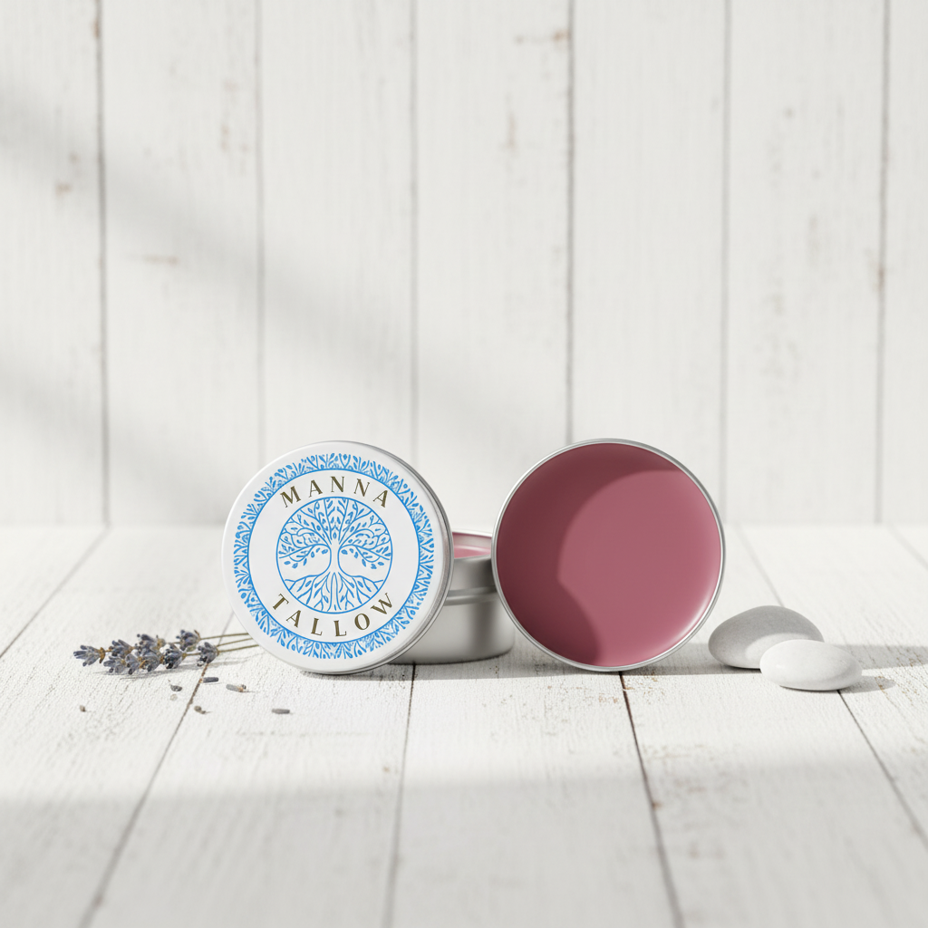 Manna Tallow Blush Balm Make Up 1oz French Rose
