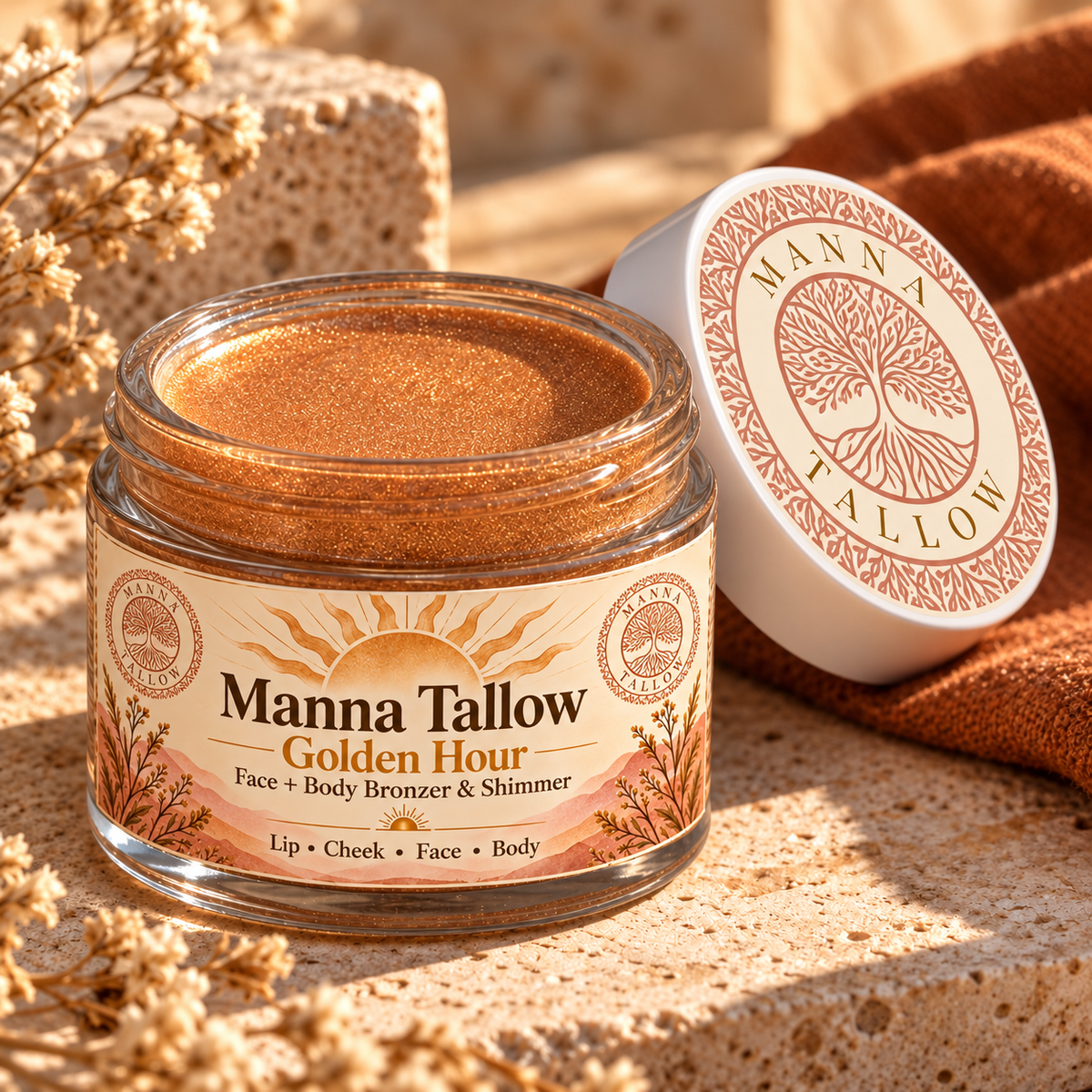 Golden Hour Tallow Face + Body Bronzer & Shimmer