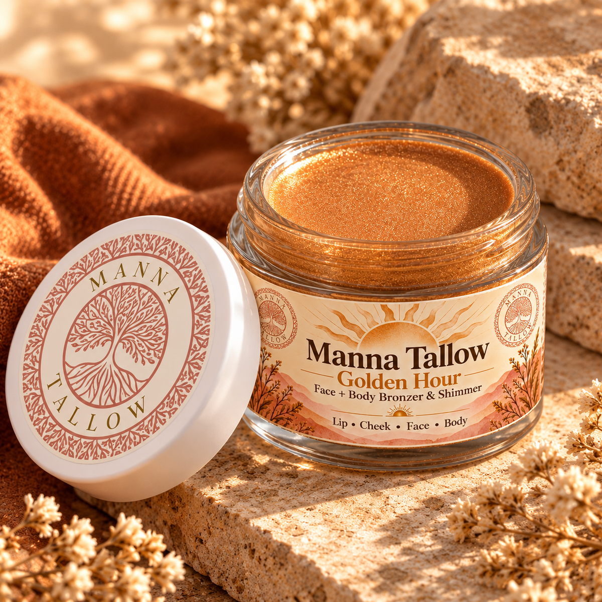 Golden Hour Tallow Face + Body Bronzer & Shimmer