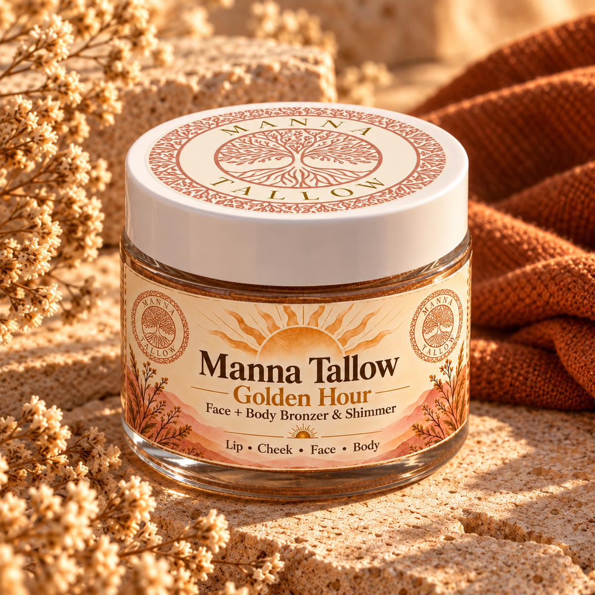 Golden Hour Tallow Face + Body Bronzer & Shimmer