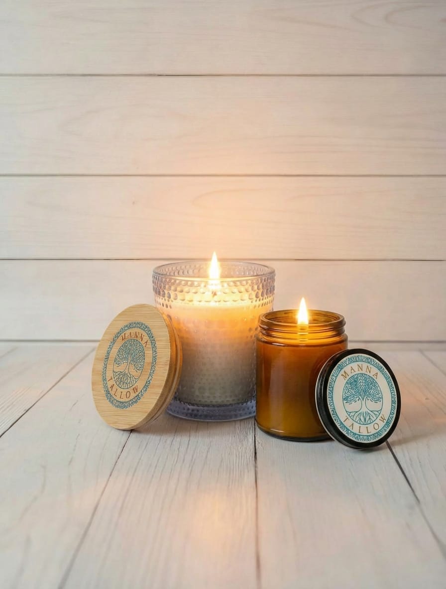 Manna Tallow Candle Hand-Crafted & Poured Artisan Candle – Joyful Bloom