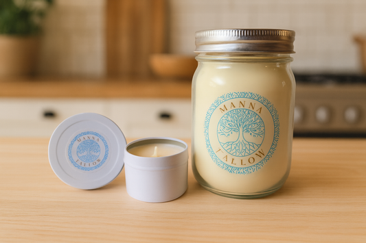 Manna Tallow Candle Hand-Crafted & Poured Artisan Candle – Shalom