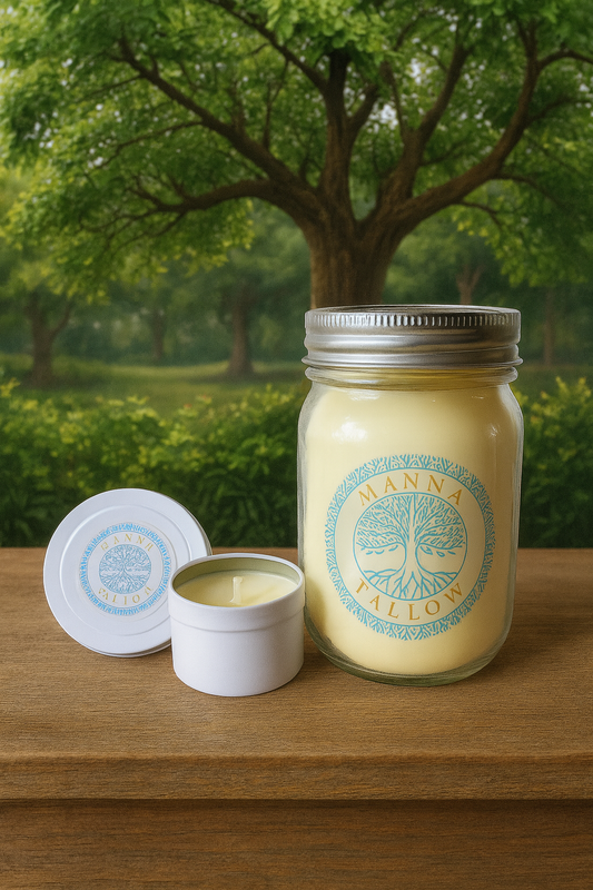 Manna Tallow Candle Hand-Crafted & Poured Artisan Candle – Tree Of Life