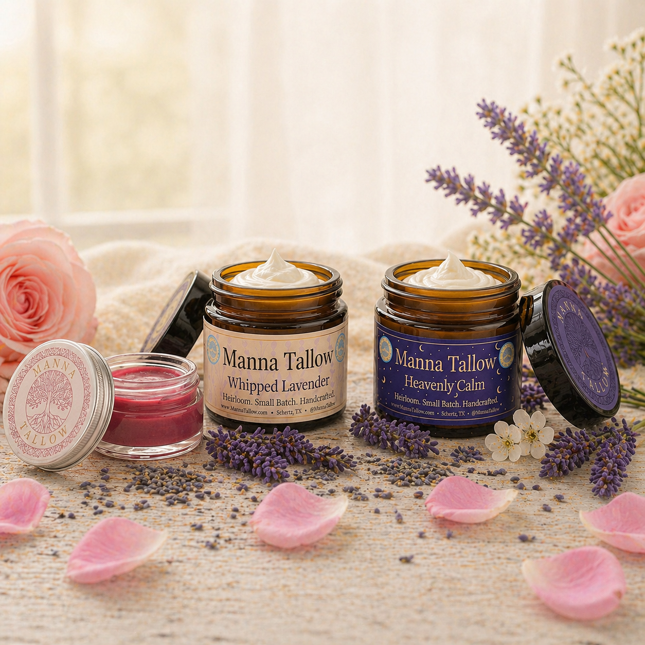 Reset Trio Set By Manna Tallow (Whipped Tallow + Heavenly Calm + Blush)