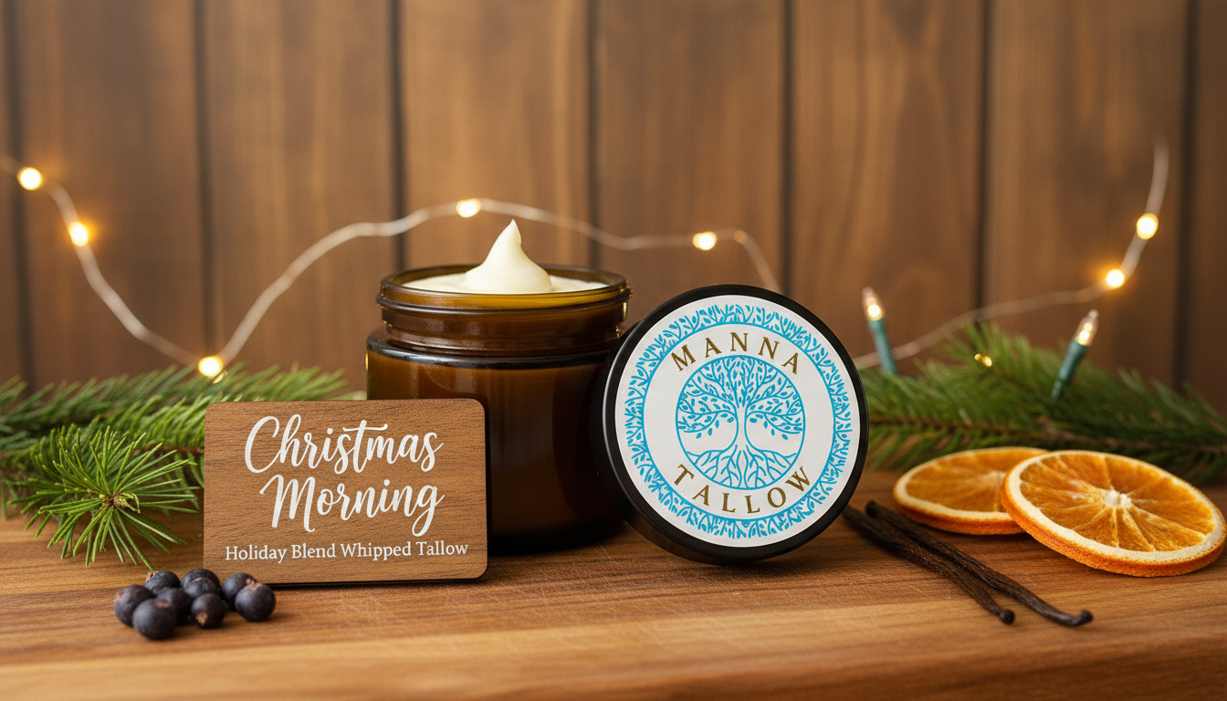 Manna Tallow Whipped Christmas Blends Joyful Spice - Evergreen Blessing- Christmas Morning (Seasonal)