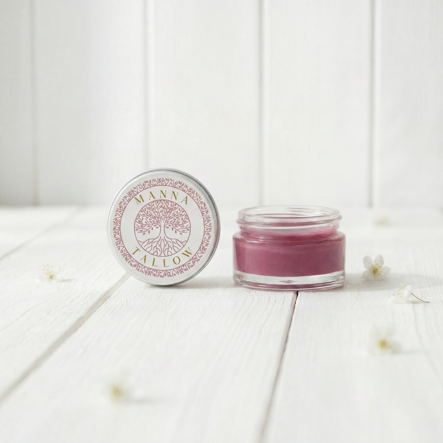 Tallow Lip & Blush Balm -  Heirloom Blush Balm with Grass-Fed Tallow (Shade: Deep Pink)