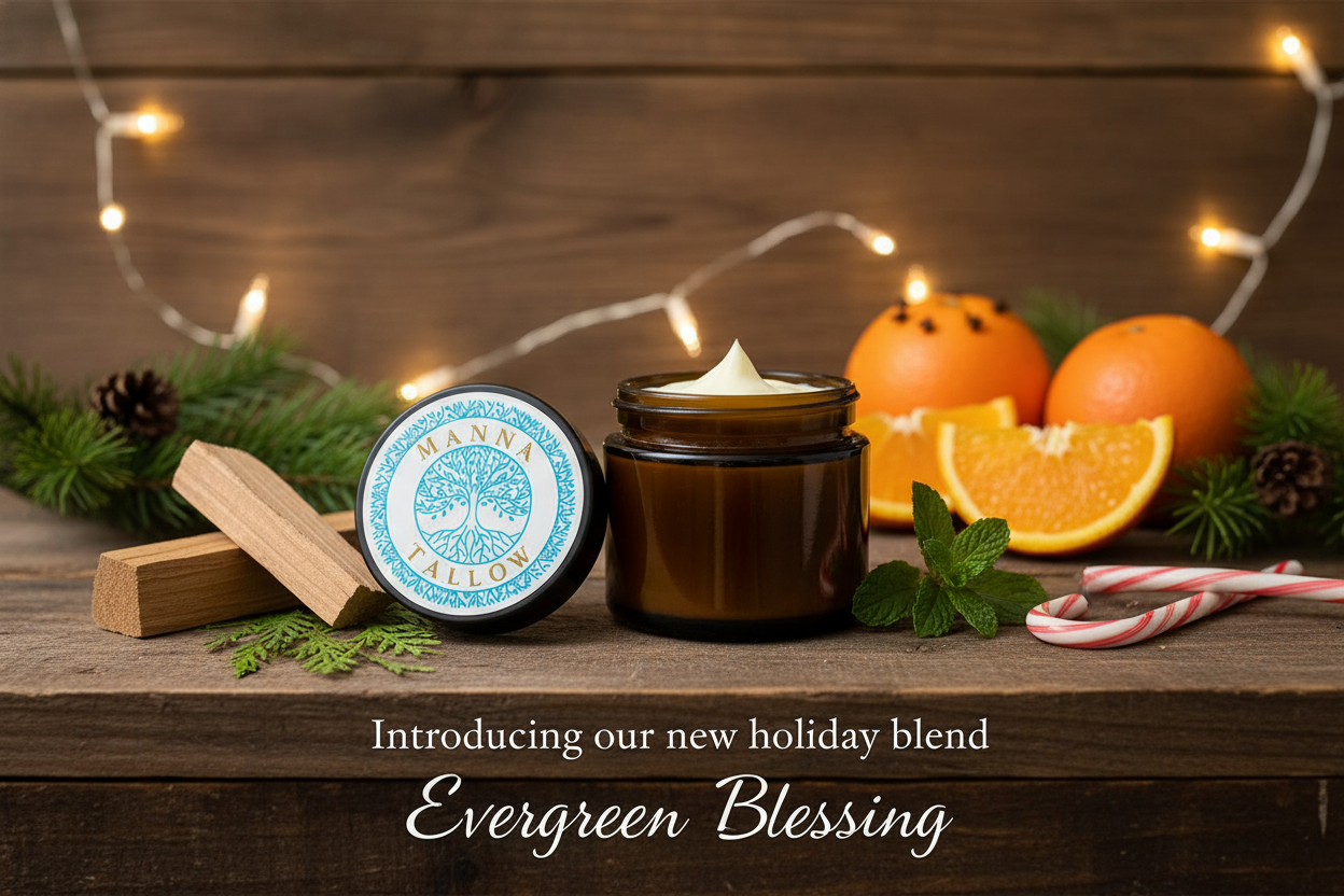 Manna Tallow Whipped Christmas Blends Joyful Spice - Evergreen Blessing- Christmas Morning (Seasonal)