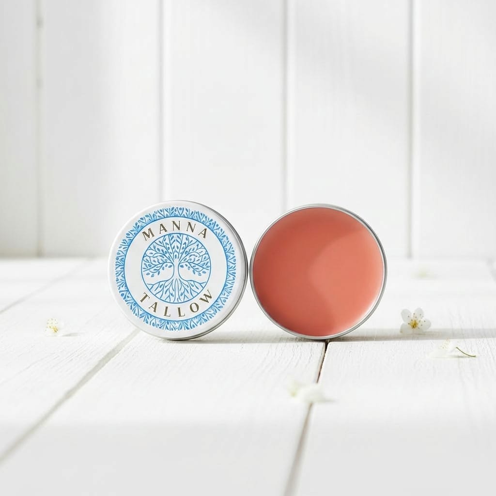Tallow Lip & Blush Balm -  Heirloom Blush Balm with Grass-Fed Tallow (Shade: Fandango)