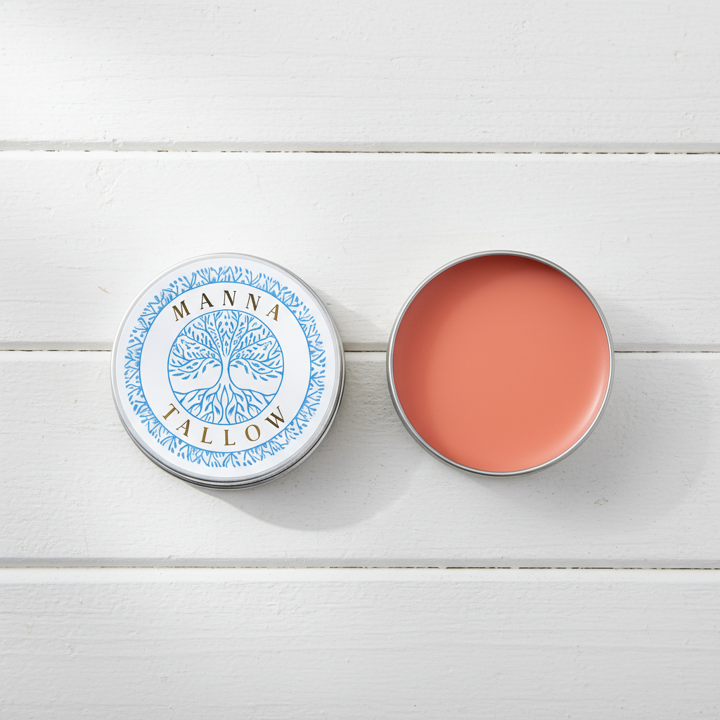 Tallow Lip & Blush Balm -  Heirloom Blush Balm with Grass-Fed Tallow (Shade: Fandango)