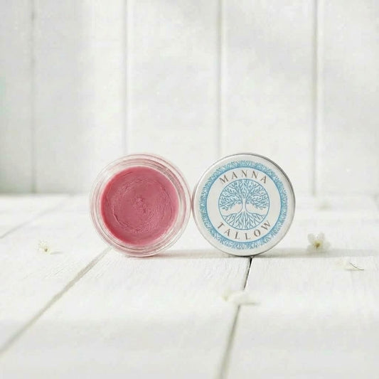 Tallow Lip & Blush Balm -  Heirloom Blush Balm with Grass-Fed Tallow (Shade: French Rose)