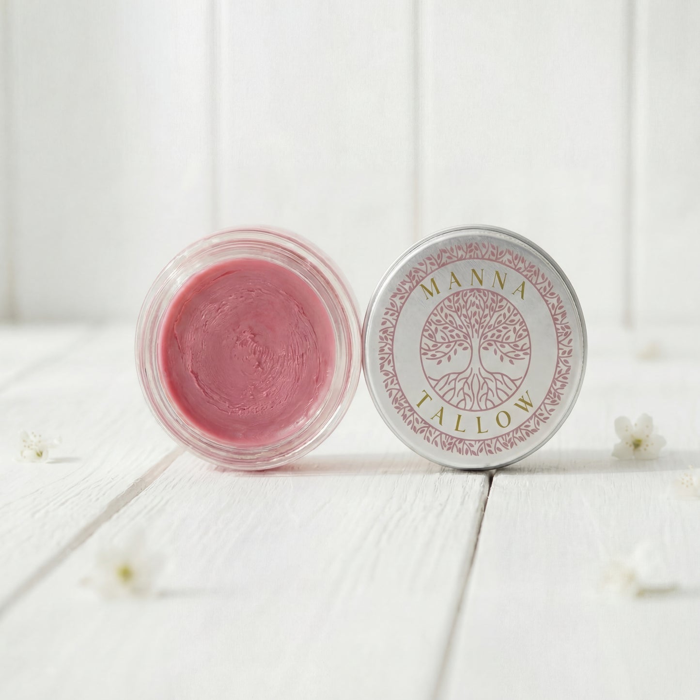 Tallow Lip & Blush Balm -  Heirloom Blush Balm with Grass-Fed Tallow (Shade: French Rose)