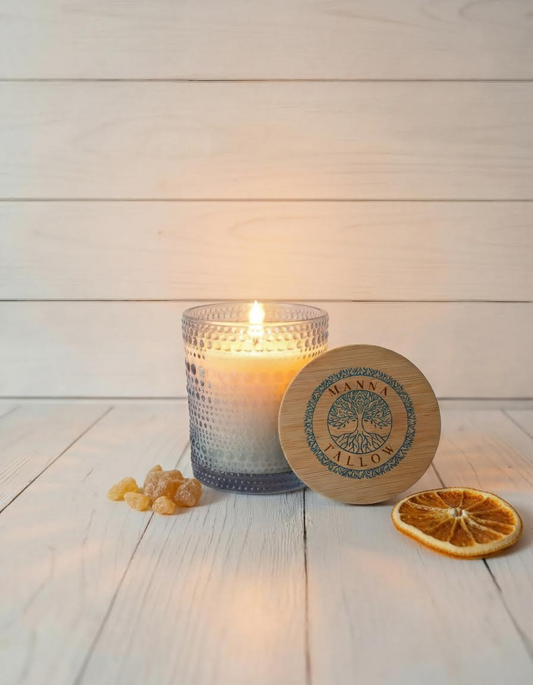 Manna Tallow Candle Hand-Crafted & Poured Artisan Candle – Fruit & Spirit