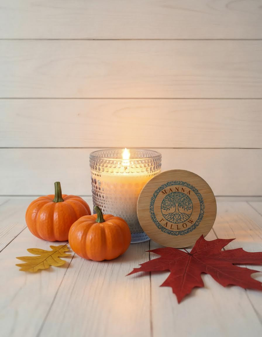 Manna Tallow Candle Hand-Crafted & Poured Artisan Candle – Harvest Glow