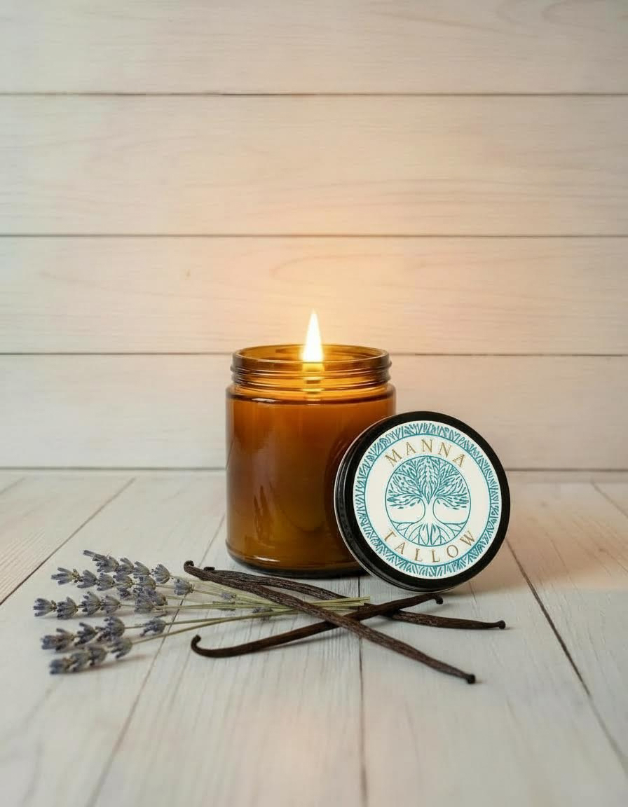 Manna Tallow Candle Hand-Crafted & Poured Artisan Candle – Joyful Bloom