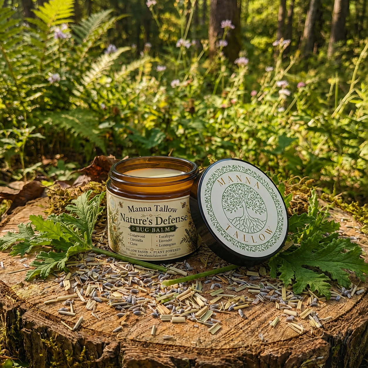 Nature’s Defense Bug Repellent Balm – Grass-Fed Tallow Outdoor Protection & Skin Nourishing Balm