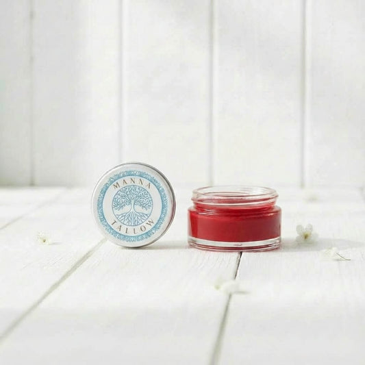 Tallow Lip & Blush Balm -  Heirloom Blush Balm with Grass-Fed Tallow (Shade: Scarlet)