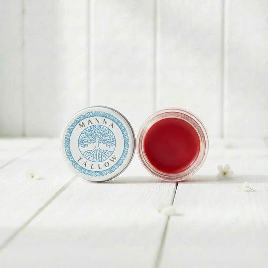 Tallow Lip & Blush Balm -  Heirloom Blush Balm with Grass-Fed Tallow (Shade: Scarlet)