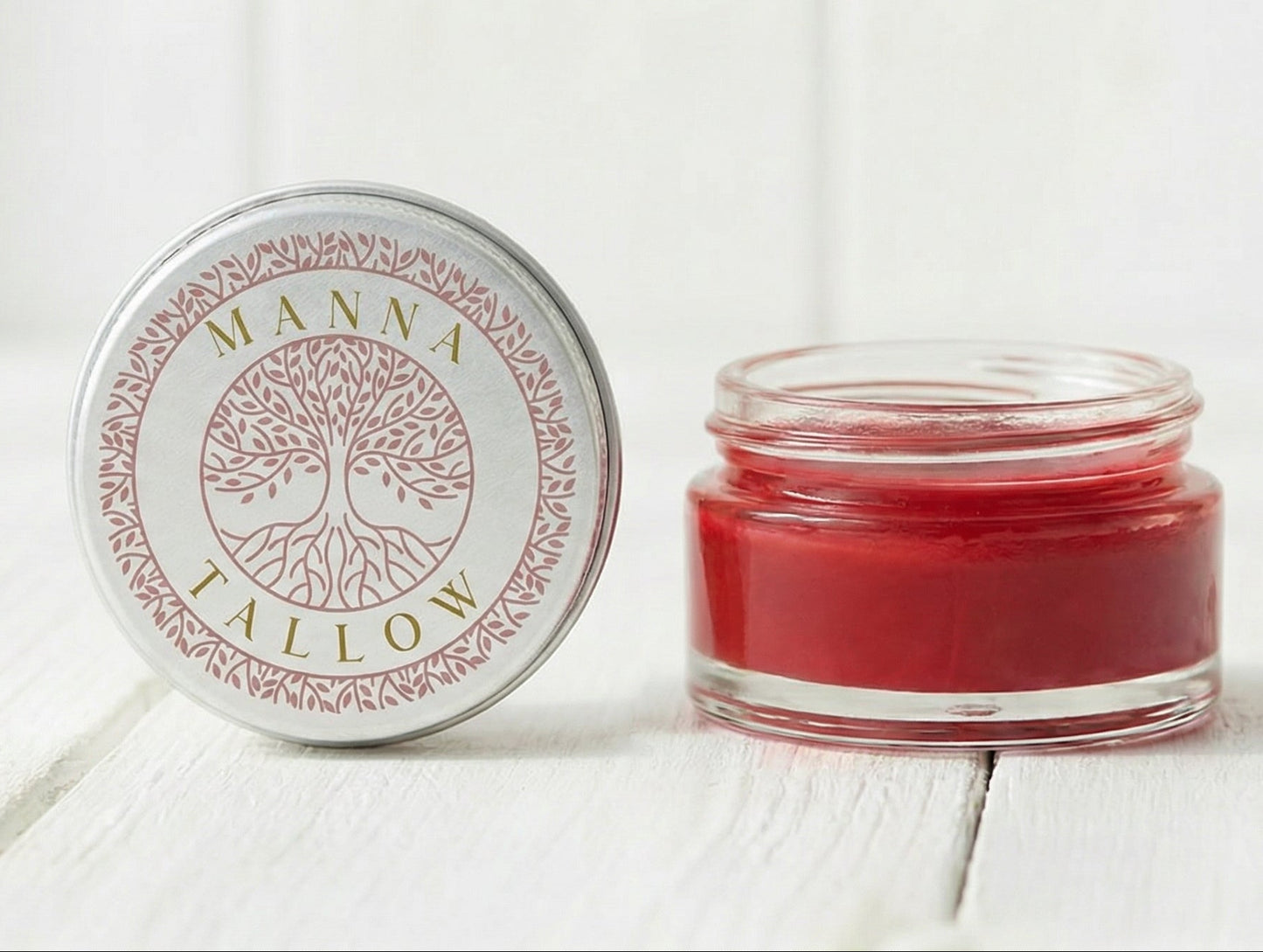 Tallow Lip & Blush Balm -  Heirloom Blush Balm with Grass-Fed Tallow (Shade: Scarlet)