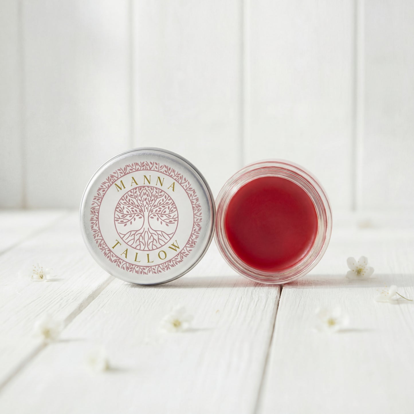 Tallow Lip & Blush Balm -  Heirloom Blush Balm with Grass-Fed Tallow (Shade: Scarlet)