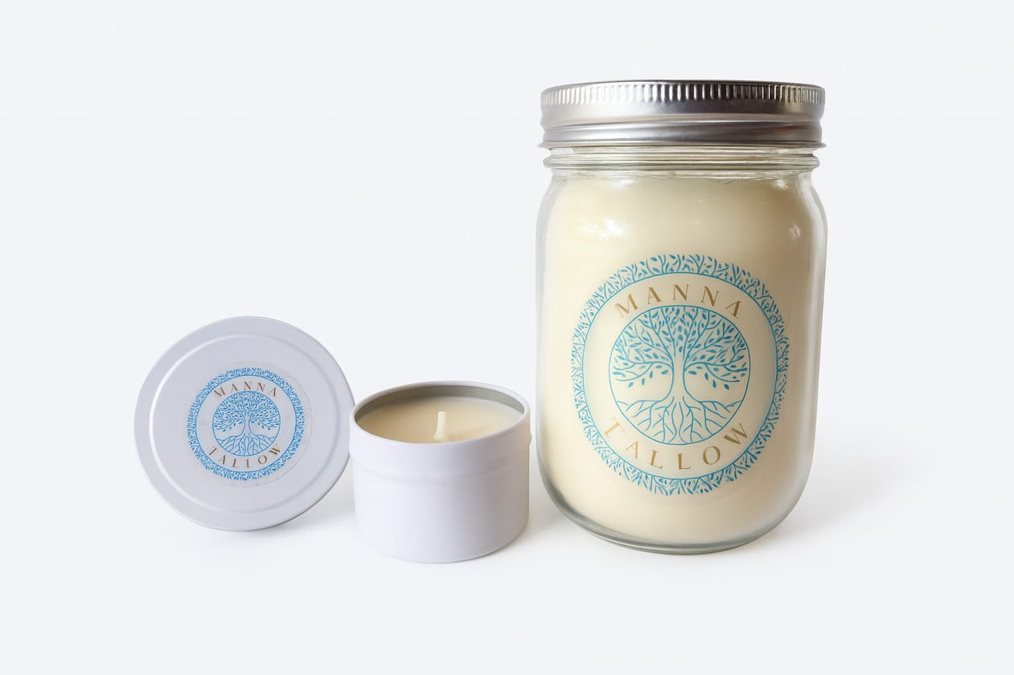 Manna Tallow Candle Hand-Crafted & Poured Artisan Candle – Fruit & Spirit