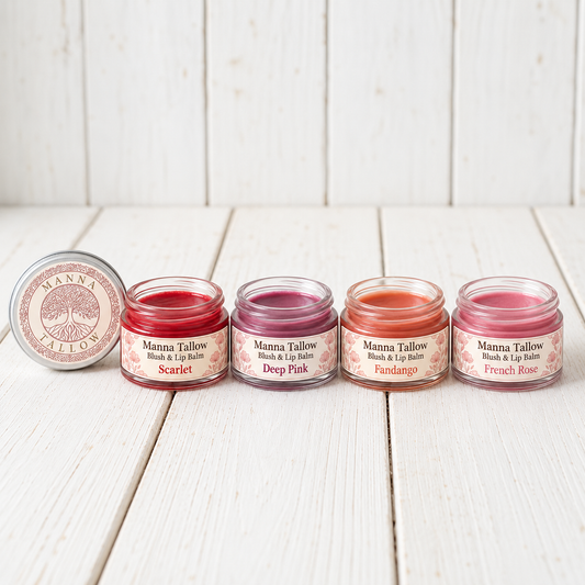 Manna Tallow Lip & Blush Bundle 1oz Glass