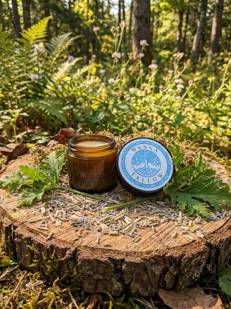 Nature’s Defense Bug Repellent Balm – Grass-Fed Tallow Outdoor Protection & Skin Nourishing Balm