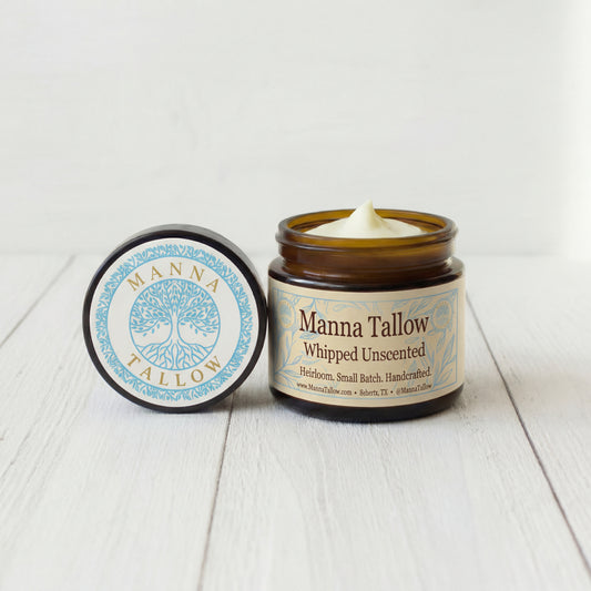 Unscented Whipped Tallow Moisturizer – Grass-Fed Tallow for Dry & Sensitive Skin