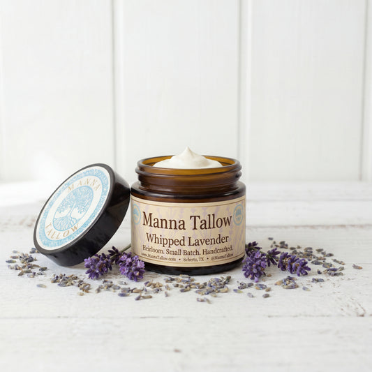 Lavender Whipped Tallow Moisturizer – Grass-Fed Tallow for Dry & Sensitive Skin