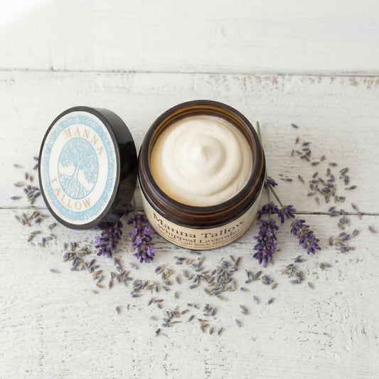 Lavender Whipped Tallow Moisturizer – Grass-Fed Tallow for Dry & Sensitive Skin